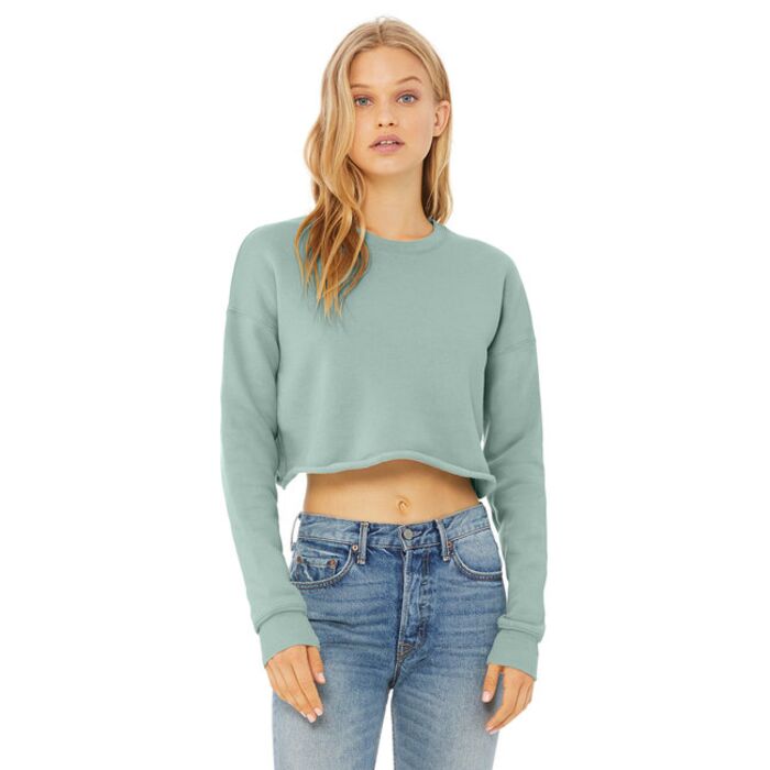 Ladies' Cropped Fleece Crew Thumbnail