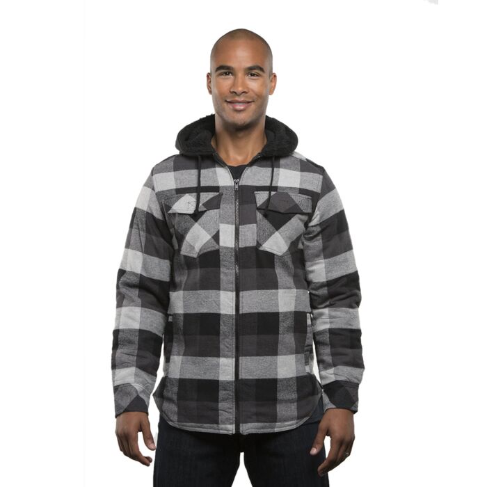 Men's Hooded Flannel Jacket Thumbnail