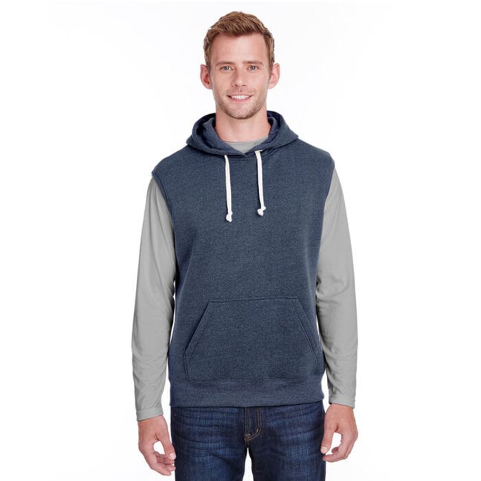 Adult Triblend Fleece Sleeveless Hooded Sweatshirt Thumbnail