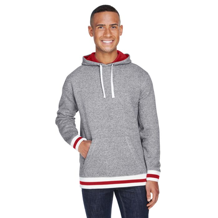 Adult Peppered Fleece Lapover Hooded Sweatshirt Thumbnail