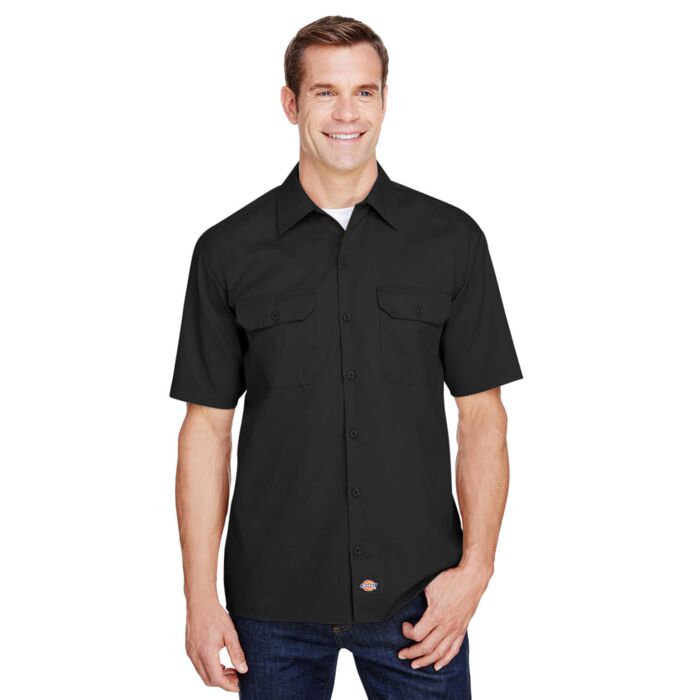 Men's FLEX Short-Sleeve Twill Work Shirt Thumbnail