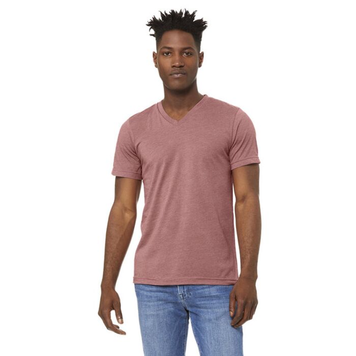 Unisex CVC Jersey V-Neck T-Shirt Thumbnail