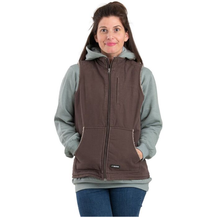 Ladies' Sherpa-Lined Softstone Duck Vest Thumbnail
