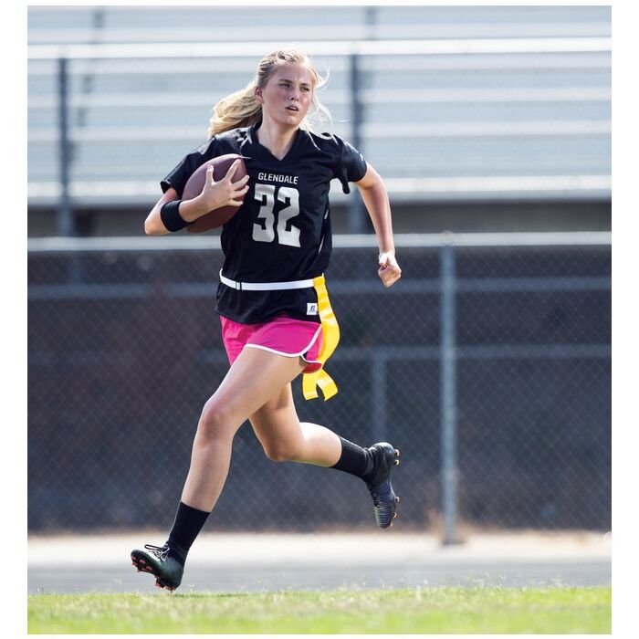 Ladies Solid Flag Football Jersey Thumbnail
