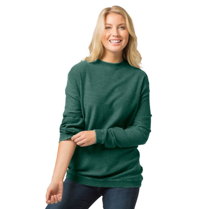 LadiesRally Corduroy Knit Pullover Crew Thumbnail