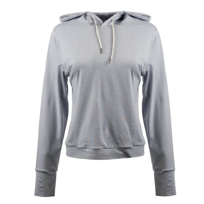 Ladies' Modest Crop Hooded Sweatshirt Thumbnail