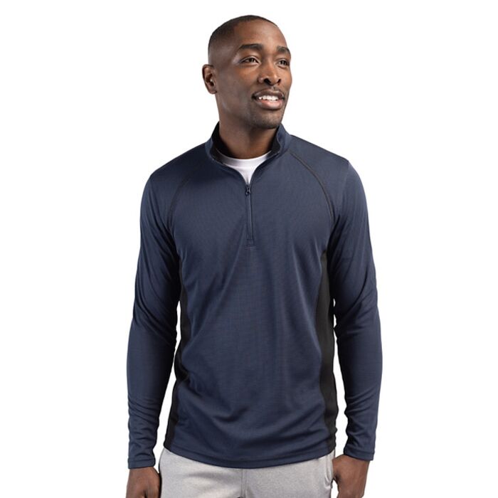 Clique Ice Pique Colorblock Mens Half Zip Tech Pullover Thumbnail