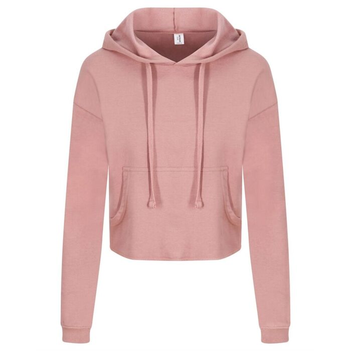 Women's Girlie Cropped Hooded Fleece with Pocket Thumbnail