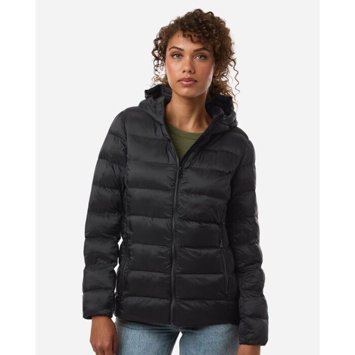 Women's Lightweight Poly-filled Hooded Puffer Jacket Thumbnail