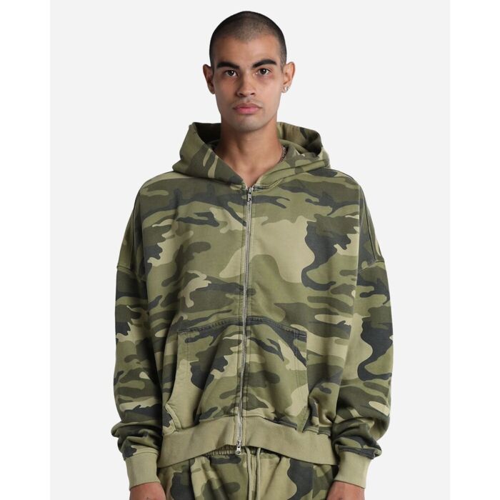 Unisex Garment-Dyed Cropped Full-Zip Hooded Sweatshirt Thumbnail