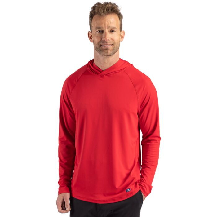 Cutter & Buck Prospect Recycled Featherlight Stretch Mens Hooded Pullover Thumbnail