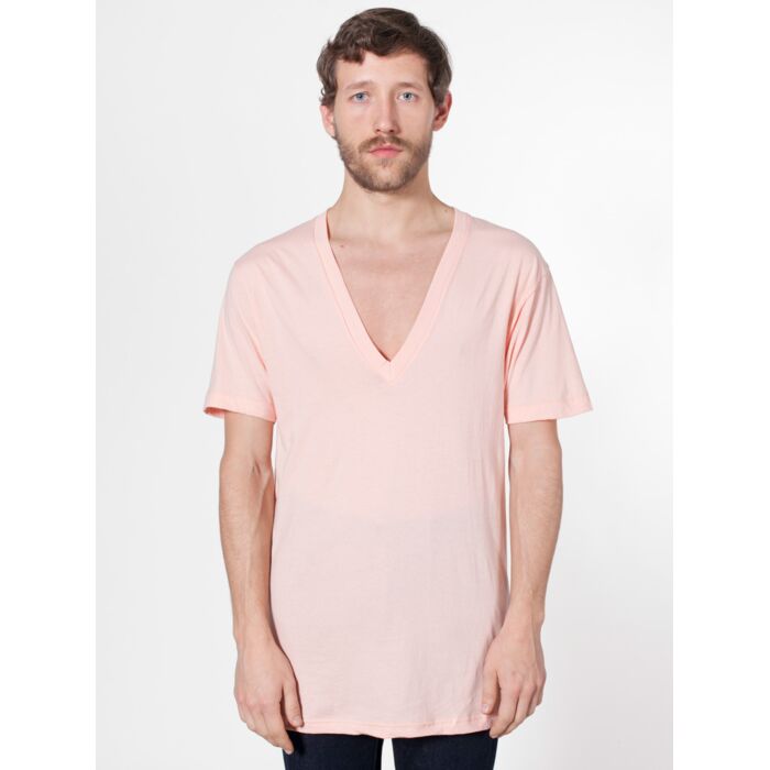 6456 Sheer Jersey V-Neck S/S Summer T-Shirt Thumbnail