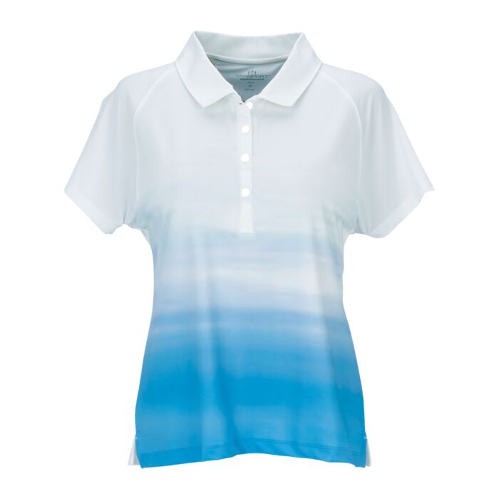 Women?s Vansport? Pro Ombr� Print Polo Thumbnail