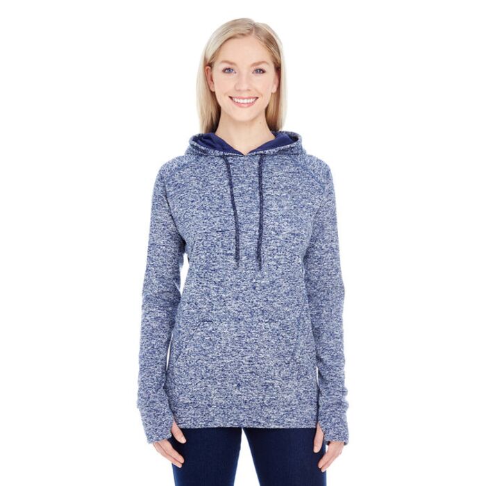 Ladies' Cosmic Contrast Fleece Hooded Sweatshirt Thumbnail