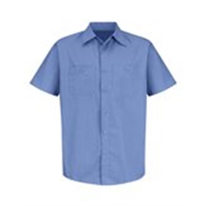 Men's Tall Industrial Stripe Short Sleeve Work Shirt Thumbnail