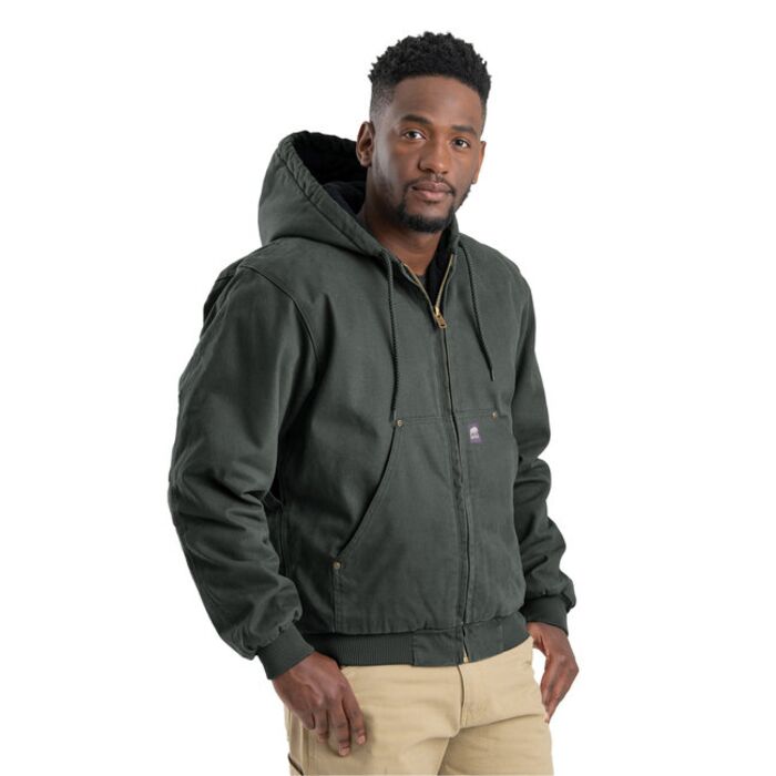 Men's Tall Highland Washed Cotton Duck Hooded Jacket Thumbnail