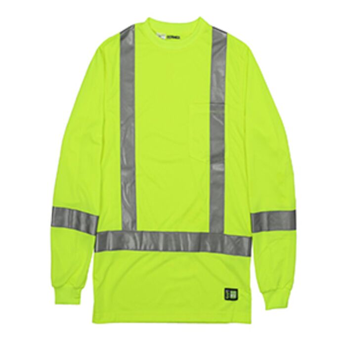 Men's Tall Hi-Vis Class 3 Performance Long Sleeve T-Shirt Thumbnail