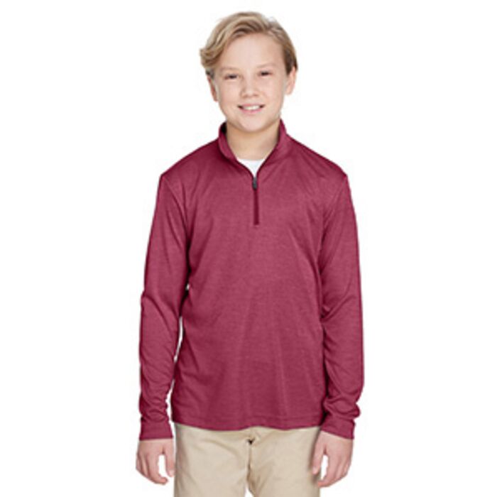 Youth Zone Sonic Heather Performance Quarter-Zip Thumbnail