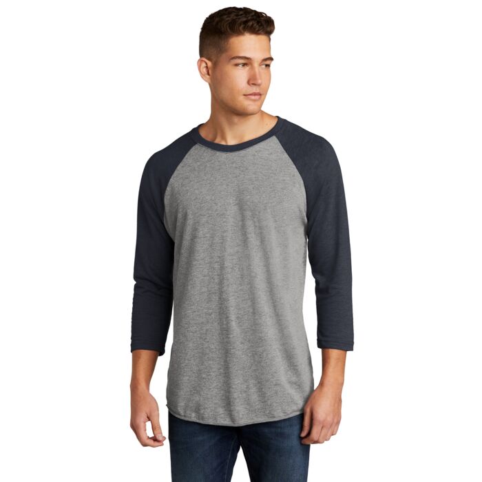 Unisex Tri Blend 3/4 Sleeve Raglan Tee Thumbnail