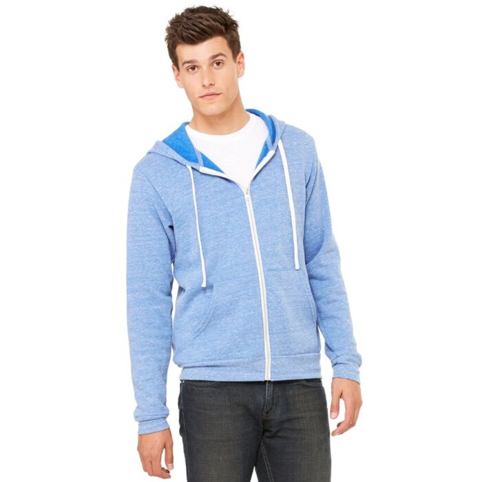 Unisex Triblend Sponge Fleece Full-Zip Hoodie Thumbnail