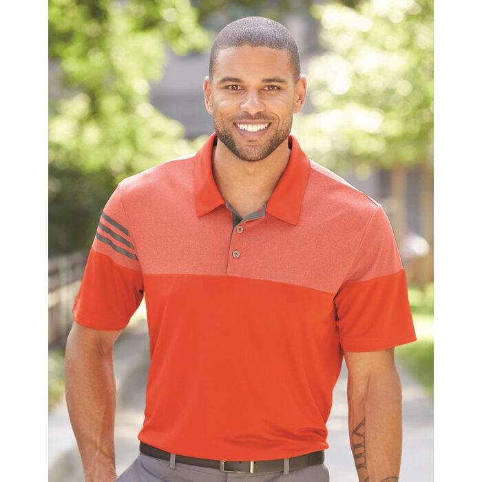 Heathered 3-Stripes Colorblock Polo Thumbnail