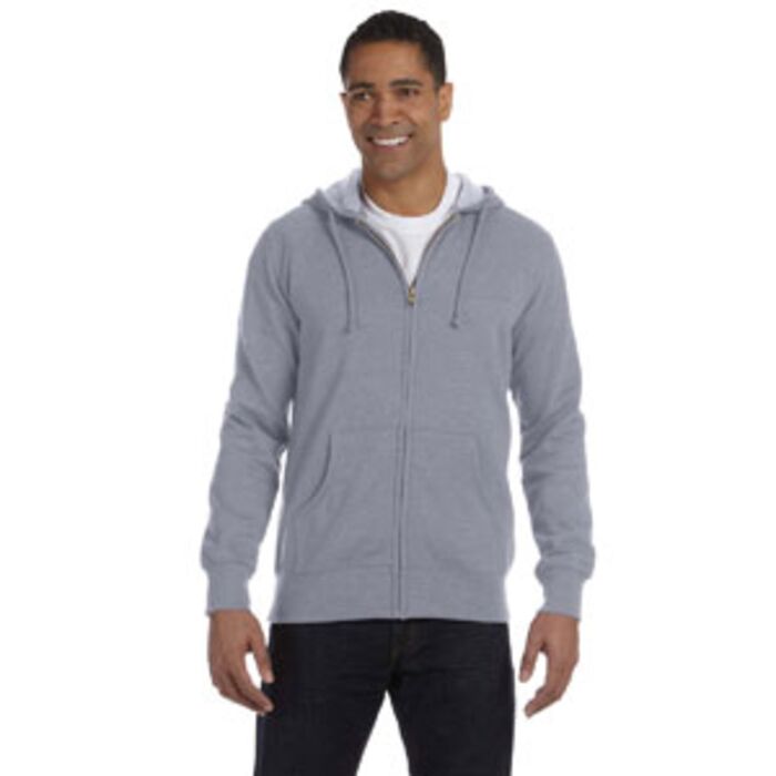 Men's Organic/Recycled Heathered Full-Zip Hooded Sweatshirt Thumbnail
