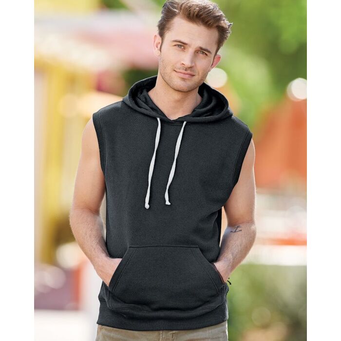 Triblend Sleeveless Hooded Sweatshirt Thumbnail