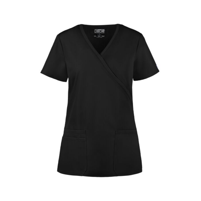 Cherokee Women's 3-Pocket Mock Wrap Scrub Top Thumbnail