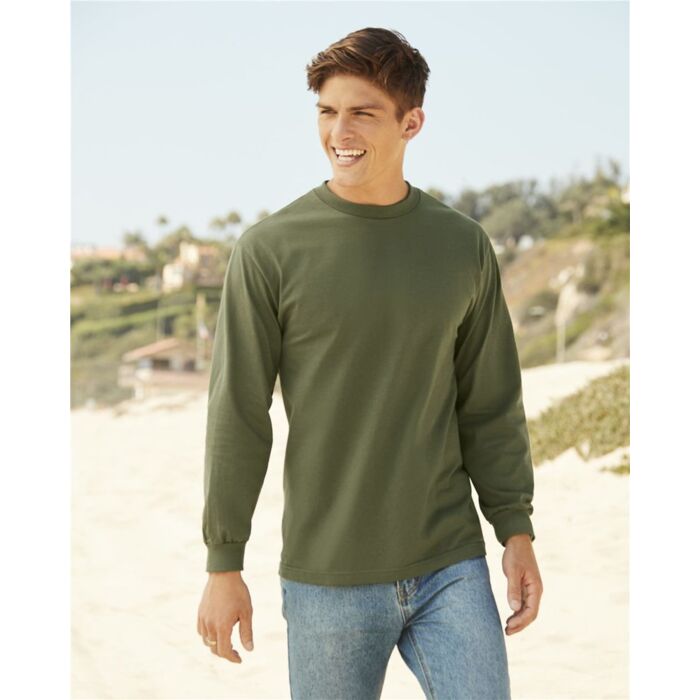 Unisex Heavyweight Cotton Long Sleeve T-Shirt Thumbnail