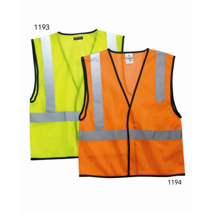 Economy Single Pocket Hook & Loop Mesh Vest Thumbnail