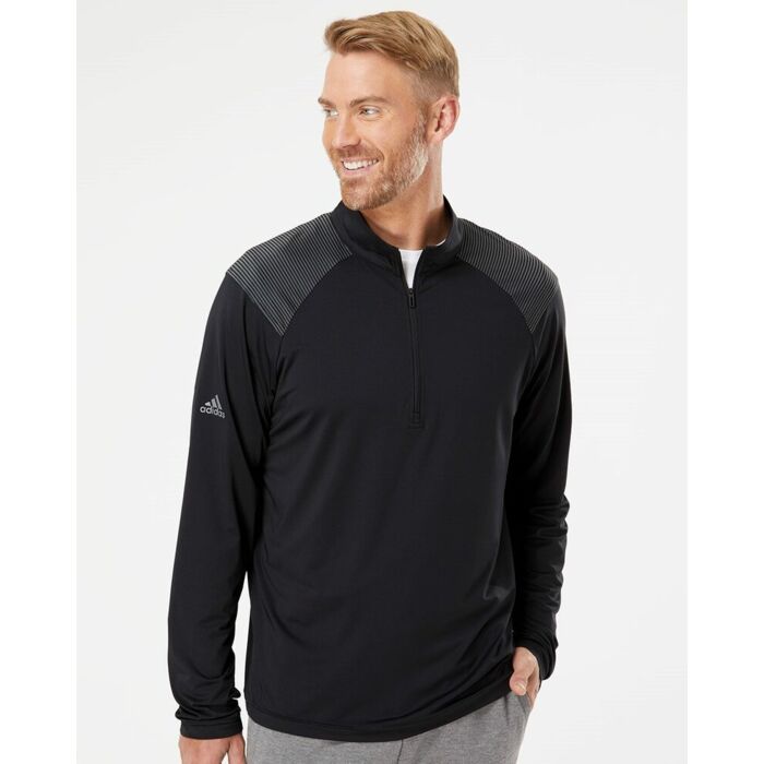 Shoulder Stripe Quarter-Zip Pullover Thumbnail
