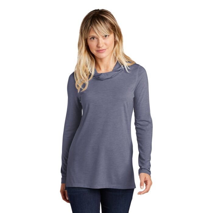 Ladies PosiCharge ® Tri Blend Wicking Long Sleeve Hoodie Thumbnail