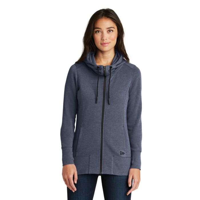Ladies Tri Blend Fleece Full Zip Hoodie Thumbnail
