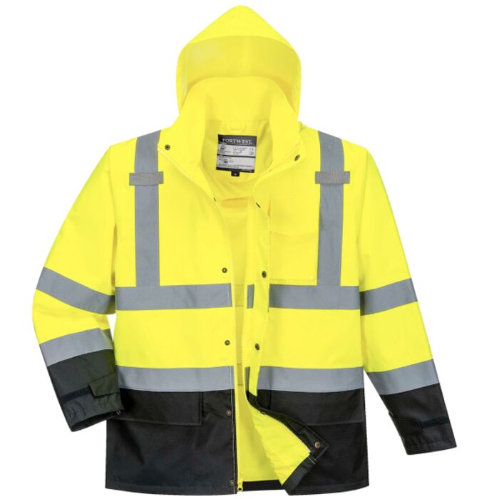 Portwest US366 Hi-Vis Contrast Rain Jacket Thumbnail