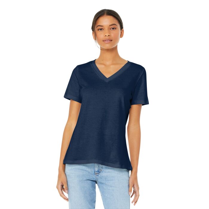 Women's Relaxed Jersey Short Sleeve V Neck Tee Thumbnail