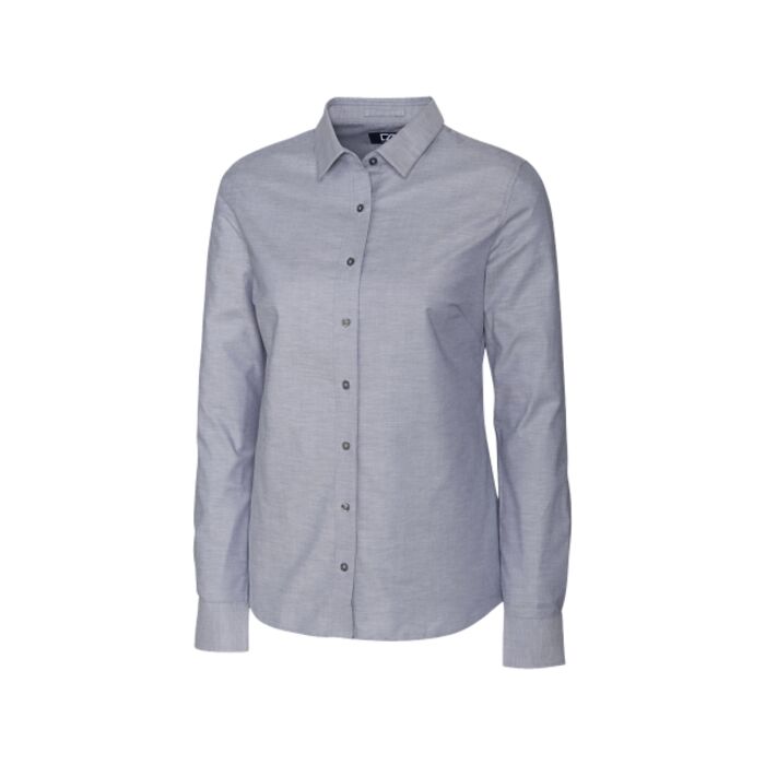 Cutter & Buck Stretch Oxford Womens Long Sleeve Dress Shirt Thumbnail