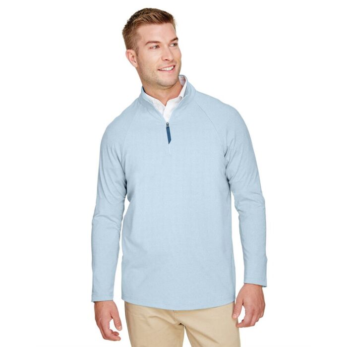 CrownLux Performance® Clubhouse Micro-Stripe Quarter-Zip Pullover Thumbnail