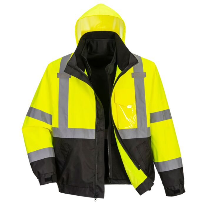 Hi-Vis 3-in-1 Contrast Premium Bomber Jacket Thumbnail
