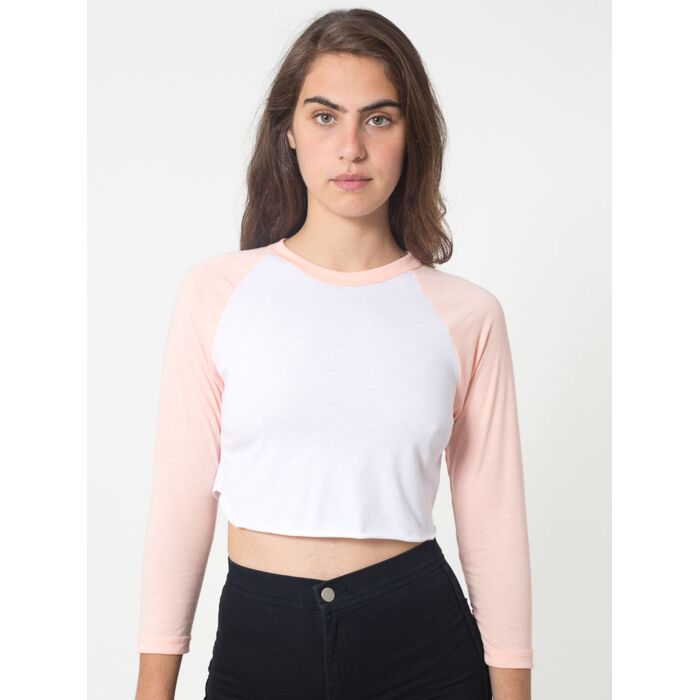 RSABB354 Poly-Cotton Cropped 3/4 Sleeve Raglan Thumbnail