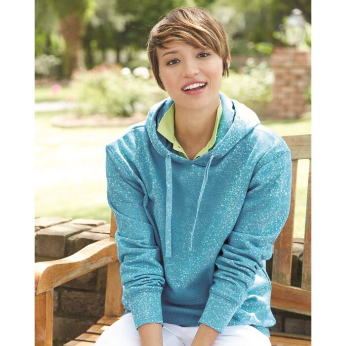 Women's Glitter French Terry Hooded Pullover Thumbnail
