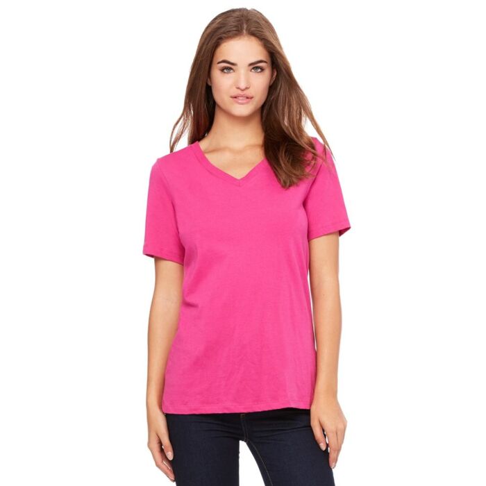 Women's Relaxed Short Sleeve Jersey V-Neck Tee Thumbnail