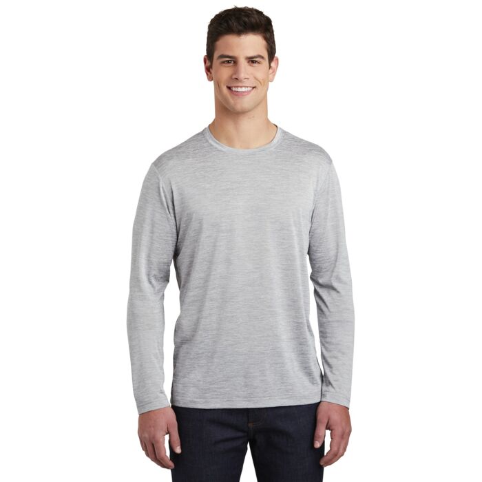 ® PosiCharge ® Long Sleeve Electric Heather Tee Thumbnail