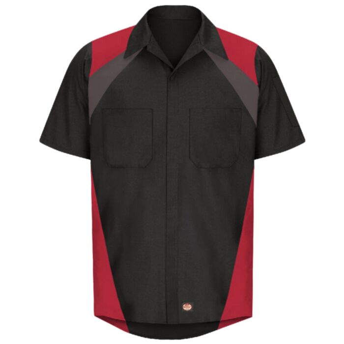 Tri-Color Short Sleeve Shop Shirt Thumbnail